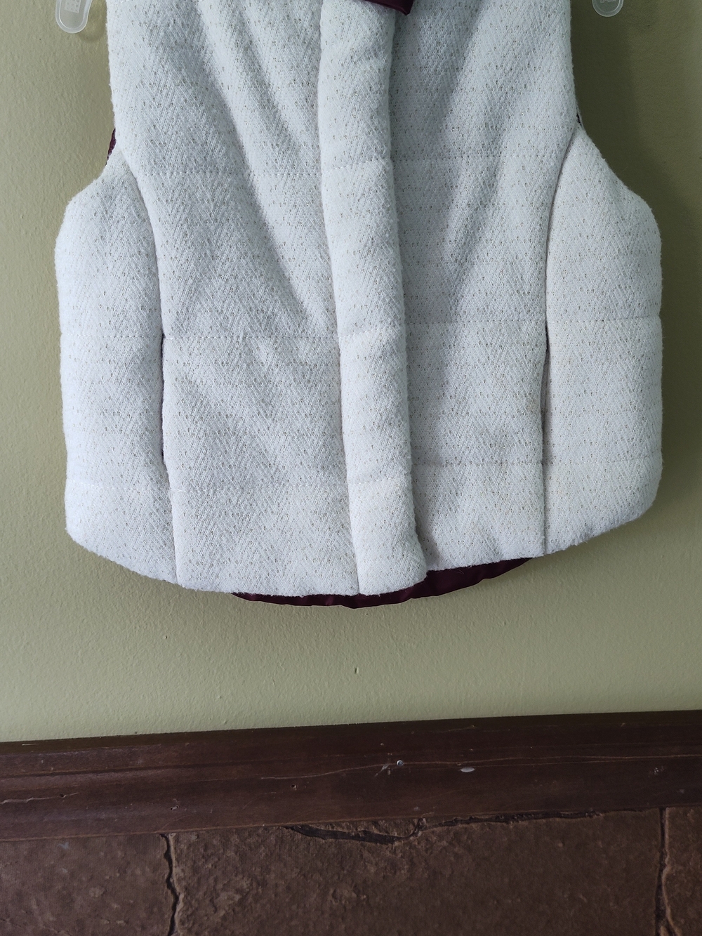 Max Studio Cream Sherpa Kids Vest